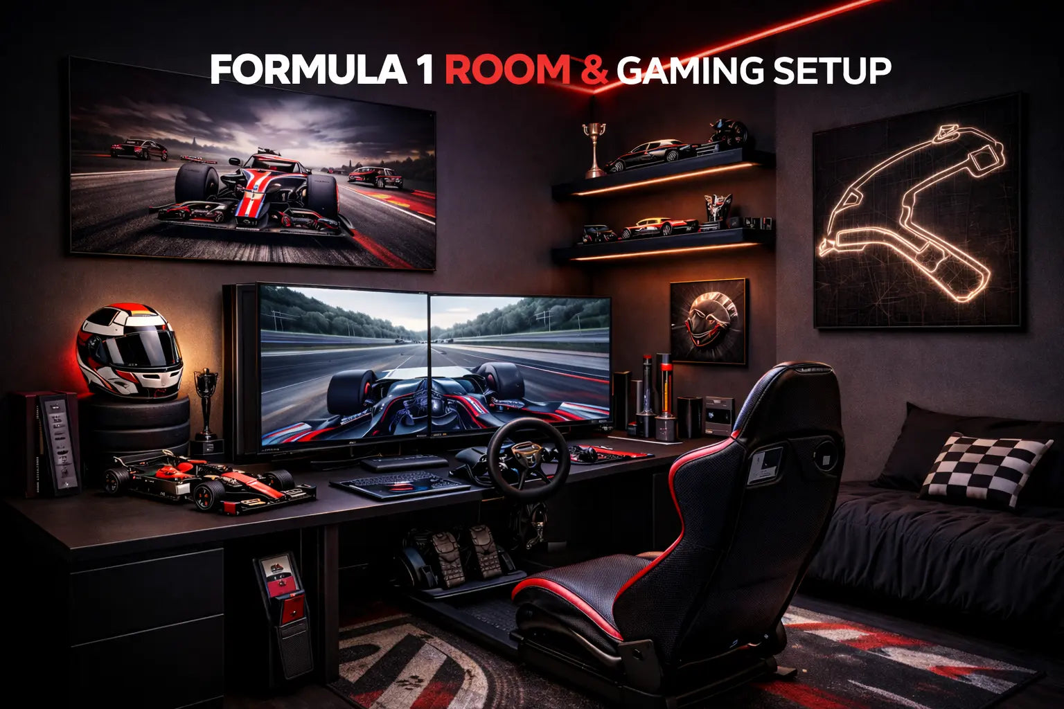 How to Create the Perfect Formula 1 Inspired Room & Gaming Setup