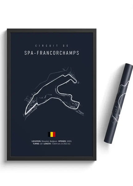 Tableau Circuit Formule 1 – Peinture sur toile des circuits officiels du championnat F1 GP Addicts