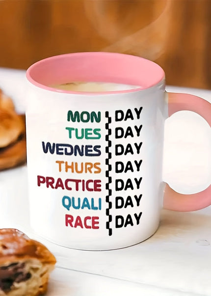 Formula Racing Coffee Mug – Race Week Schedule Design GP Addicts