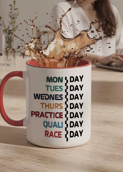 Formula Racing Coffee Mug – Race Week Schedule Design GP Addicts