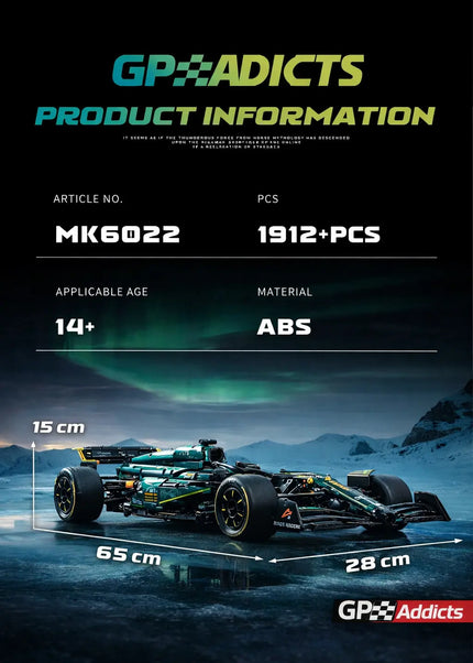 Formula Racing Car Building Model – Premium 1:8 Scale Racing Construction Set