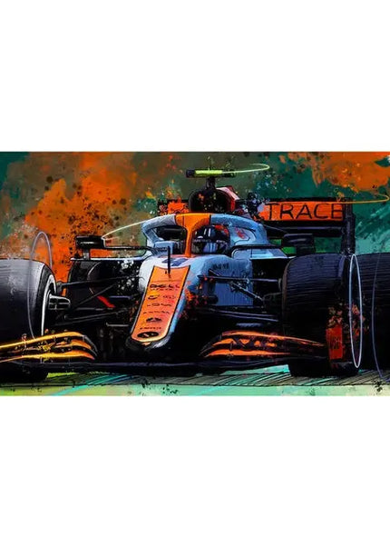 Peinture moderne et colorée sur toile, voiture de course F1, décoration murale, affiches graffiti, image pour salon, décoration intérieure GP Addicts