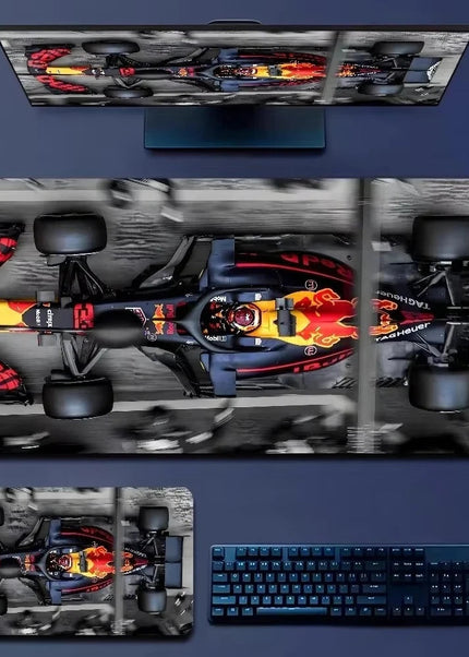 Tapis de souris Hot Sell Racing Car F1 grand format antidérapant Lockedge Accessoires de bureau pour gamers Tapis de bureau XXL Tapis de souris pour clavier gaming 900X40 GP Addicts
