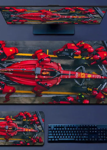 Tapis de souris Hot Sell Racing Car F1 grand format antidérapant Lockedge Accessoires de bureau pour gamers Tapis de bureau XXL Tapis de souris pour clavier gaming 900X40 GP Addicts