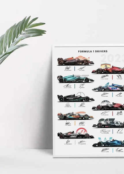 Toile Murale Formule 1 – Collection Exclusive Pilotes & Monoplaces GP Addicts