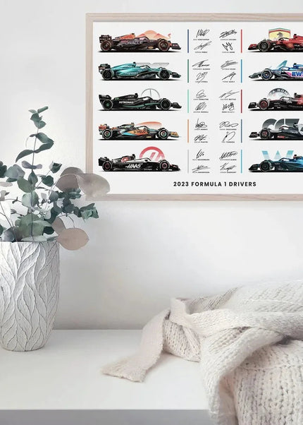 Toile Murale Formule 1 – Collection Exclusive Pilotes & Monoplaces GP Addicts