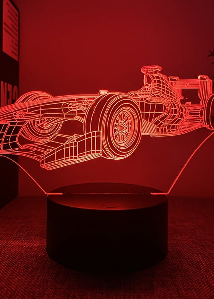 Lampe 3D LED – Voiture de Course F1 GP Addicts