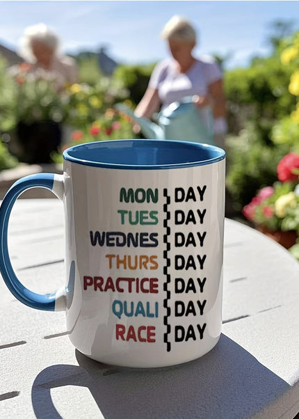 Formula Racing Coffee Mug – Race Week Schedule Design GP Addicts