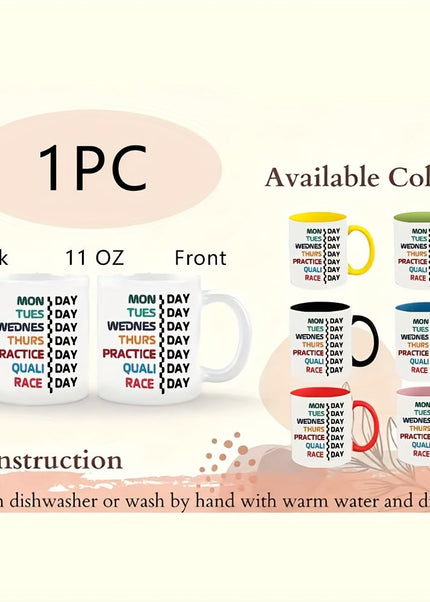 Formula Racing Coffee Mug – Race Week Schedule Design GP Addicts