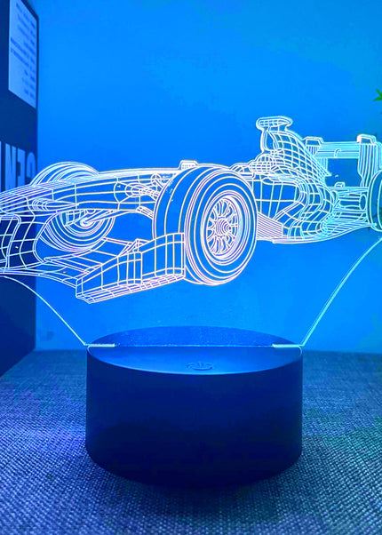 Lampe 3D LED – Voiture de Course F1 GP Addicts