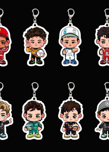 Porte-clés Pilotes F1 Chibi – Collection Racing Cute GP Addicts